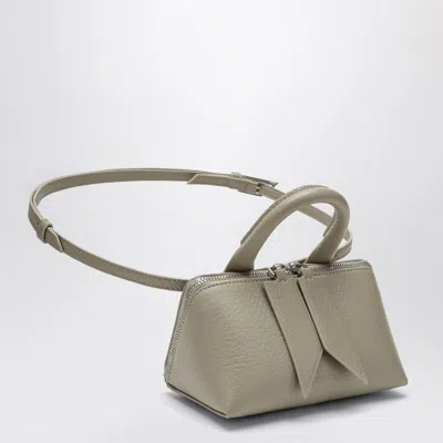 Attico Mini Friday Bag Top Handle Textured Finish In Gray