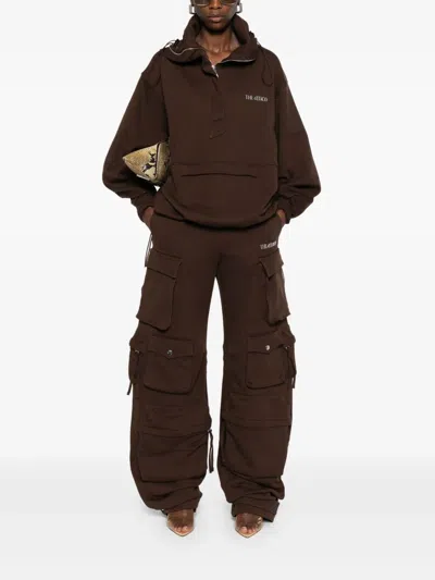 Attico Oversized Blouson With High Collar In Brown