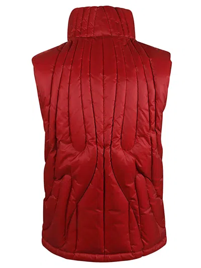 Thug Club Cave Goose Down Vest In Red