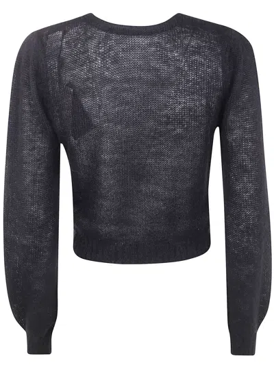 Twinset Twin-set Black Wool-blend Clothing Sweaters In Gray
