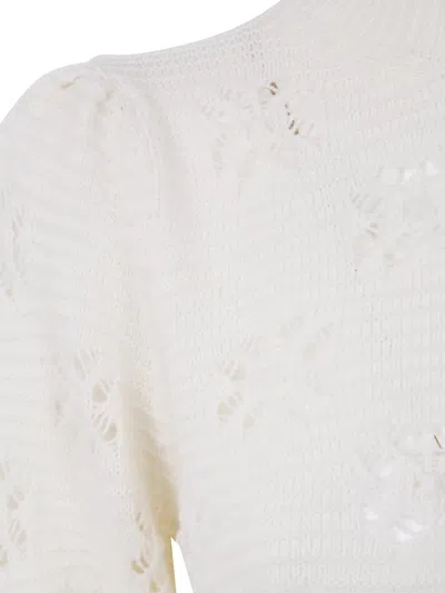 Twinset Twin-set White Wool Blend Sweater In White
