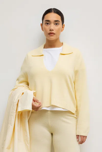 Leset Zoe Crop V Neck Polo