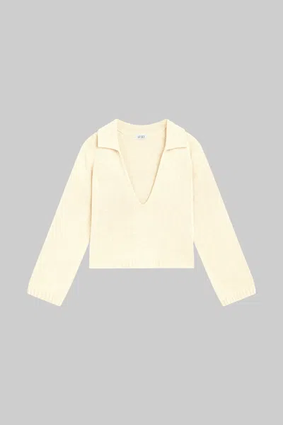 Leset Zoe Crop V Neck Polo