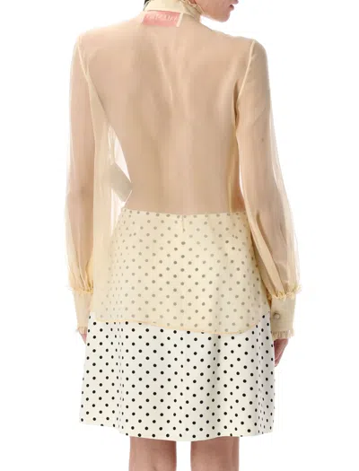 Valentino Chiffon And Lace Shirt