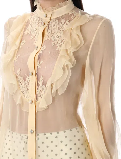 Valentino Chiffon And Lace Shirt