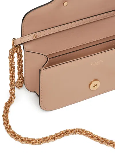 Valentino Leather Loco Shoulder Bag In Pink