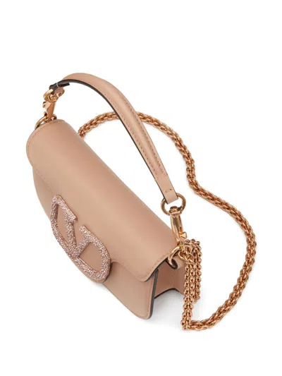 Valentino Leather Loco Shoulder Bag In Pink