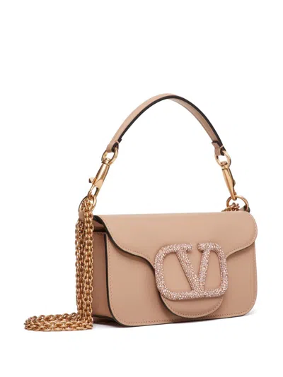 Valentino Leather Loco Shoulder Bag In Pink