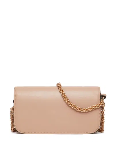 Valentino Leather Loco Shoulder Bag In Pink