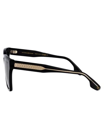Victoria Beckham 57mm Chain Rectangular Sunglasses In Black