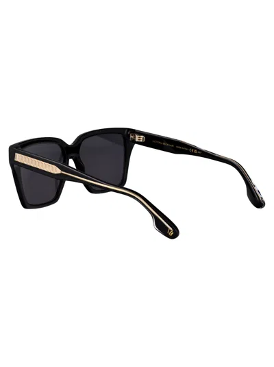 Victoria Beckham 57mm Chain Rectangular Sunglasses In Black