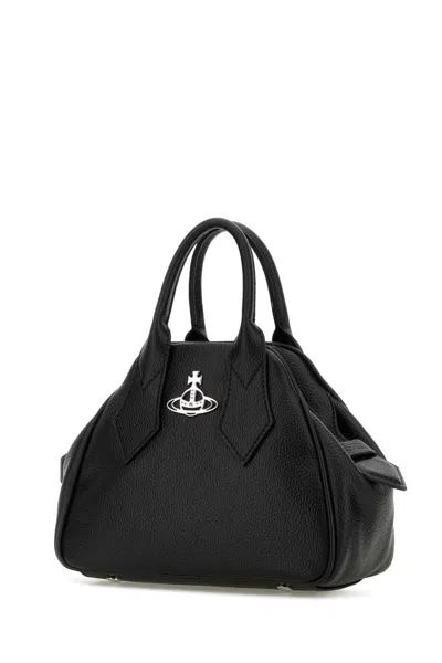 Vivienne Westwood Structured Pebbled Texture Shoulder Bag With Dual Handles