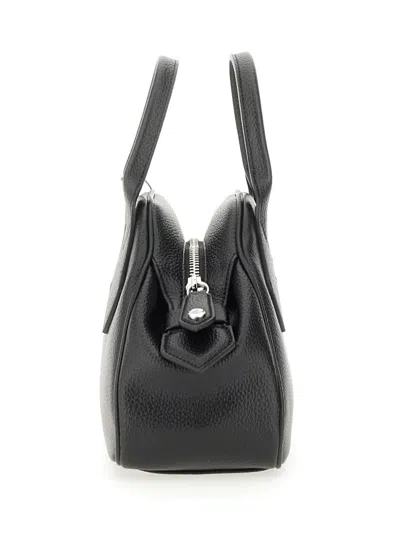 Vivienne Westwood Structured Pebbled Texture Shoulder Bag With Dual Handles