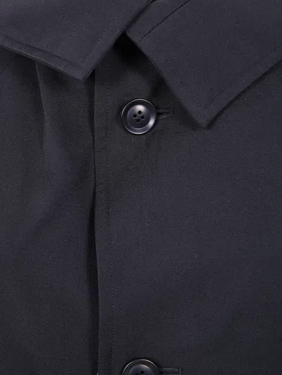 Y's Hooded Button Single-breasted Coat In Gray