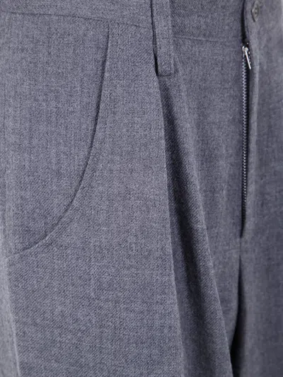 Y's Pleated-front Wool Trousers