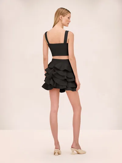 Alexis Dee Structured Cropped Top In Black In Black