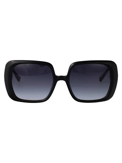 Yohji Yamamoto Matt Black Acetate Sunglasses In Black