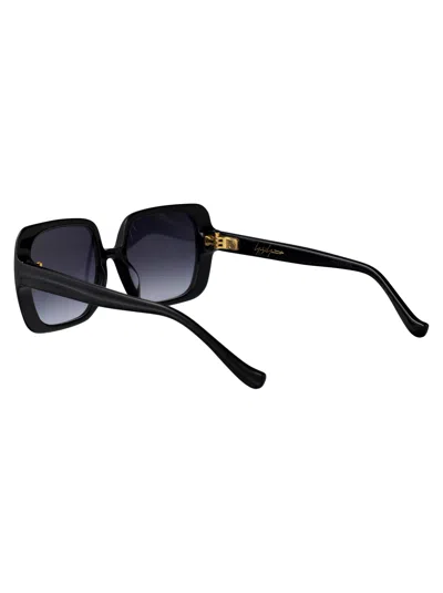 Yohji Yamamoto Matt Black Acetate Sunglasses In Black