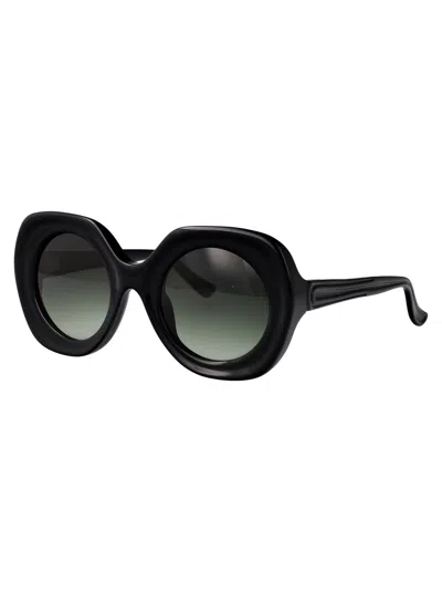 Yohji Yamamoto Matt Black Acetate Sunglasses