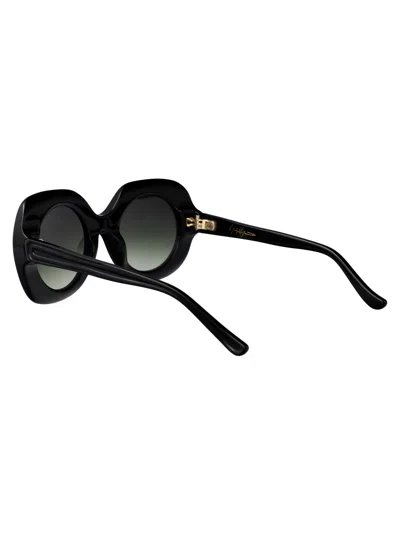 Yohji Yamamoto Matt Black Acetate Sunglasses