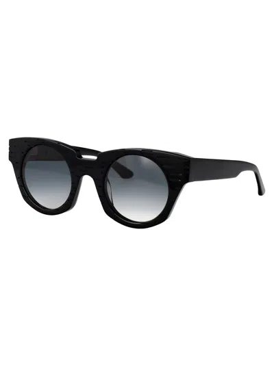 Yohji Yamamoto Pure Black Acetate Sunglasses In Black