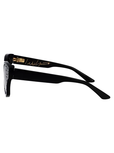 Yohji Yamamoto Pure Black Acetate Sunglasses In Black