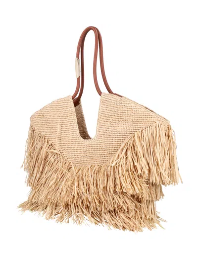Zimmermann Natural Goldentime Fringe Medium Tote In Neutral
