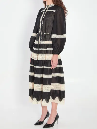 Zimmermann Rhiannon Billow Maxi Dress In Black