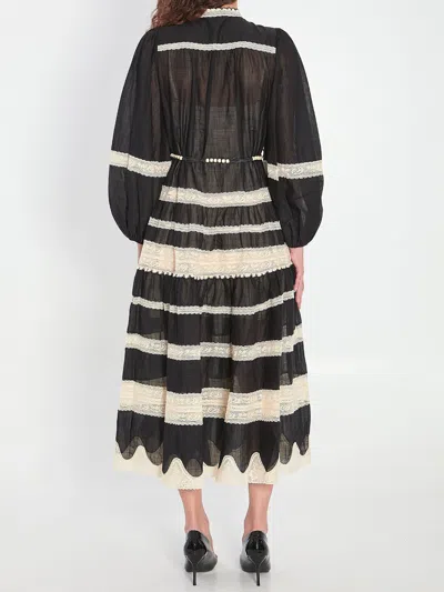 Zimmermann Rhiannon Billow Maxi Dress In Black