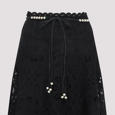 Zimmermann Rhiannon Embroidered Midi Skirt