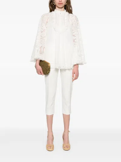 Zimmermann Ruffled Ramie Blouse
