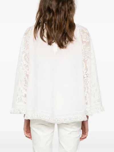 Zimmermann Ruffled Ramie Blouse