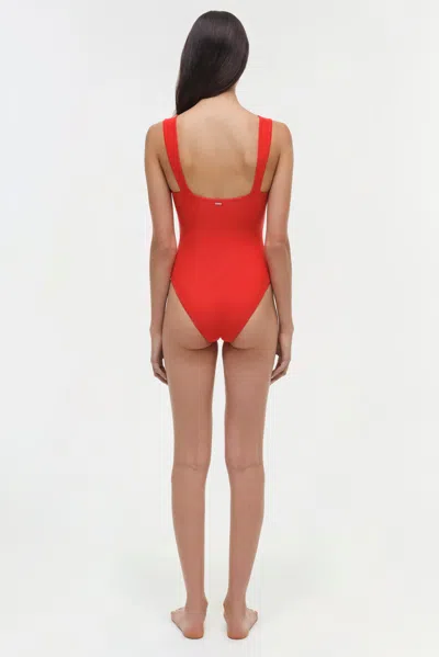 Simkhai Women's Kyle One Piece Swimsuit In Fiery Red