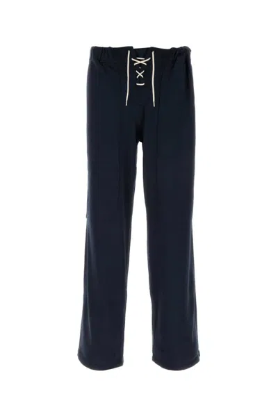 Bode Navy Blue Cotton And Lyocell Joggers
