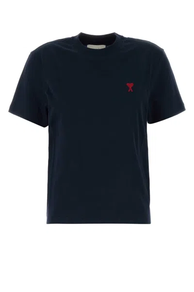 Ami Alexandre Mattiussi Ami Paris Ami De Coeur T-shirt In Organic Cotton In Blue