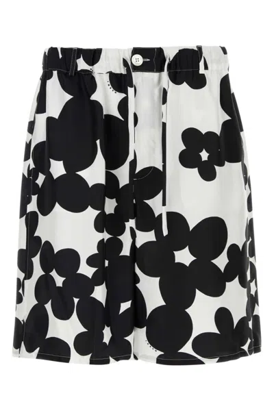 Marni Men's Printed Silk Bermuda Shorts