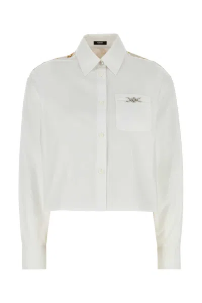 Versace White Poplin Shirt In White