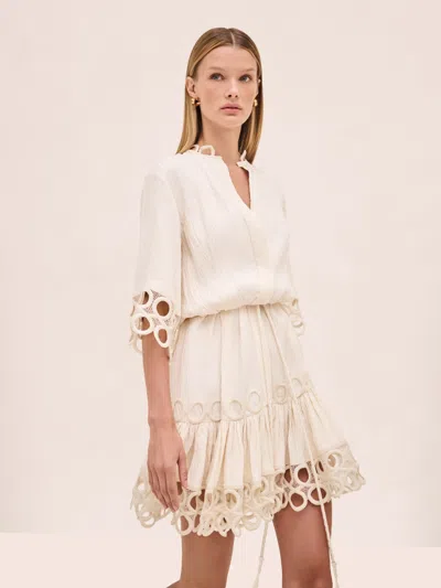 Alexis Kaila Mini Dress In Alabaster In White