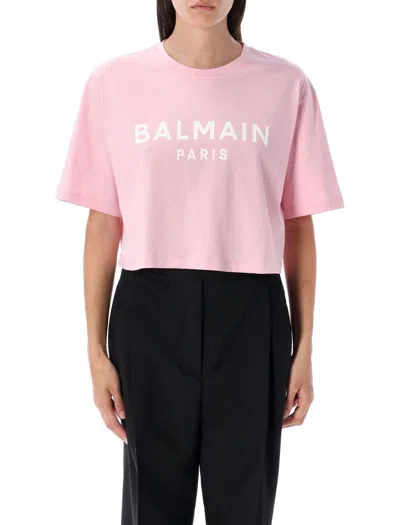 Balmain Cropped Tee Logo