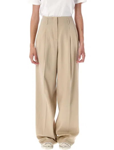 Golden Goose Wool Formal Trousers In Nude