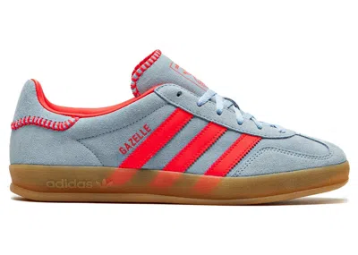 Pre-owned Adidas Originals Gazelle Indoor (women's) Sneakers In Lucid Red/clear Sky Blue