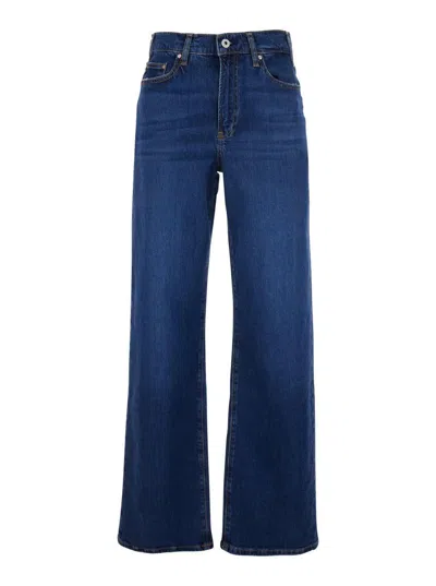 Ag Logo-patch Jeans In Blue