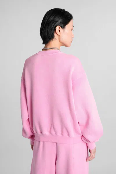Alexander Wang Puff Print Sweatshirt In Brushed Terry In Pink