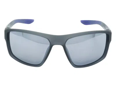 Pre-owned Nike Brazen Wrap Sunglasses Dc32940216017) In Matte Dark Grey Filver Flash (brazen/fury/mi