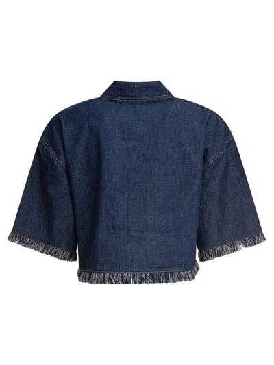 Zimmermann Rhiannon Fringe Denim Shirt