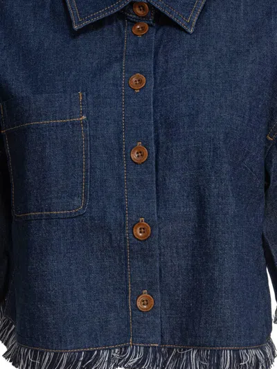 Zimmermann Rhiannon Fringe Denim Shirt