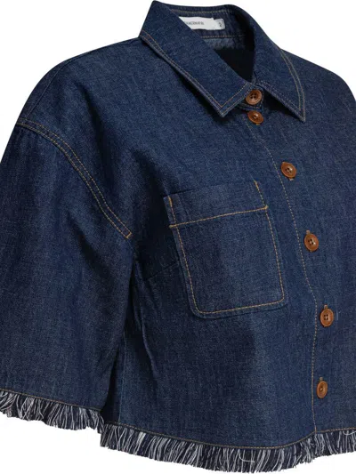 Zimmermann Rhiannon Fringe Denim Shirt