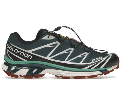 Pre-owned Salomon Xt6 Sneakers In Black/deep Teal/biking Red