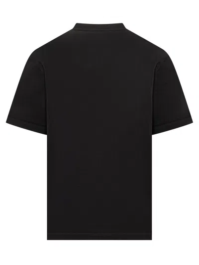 Versace Black T-shirt With Medusa Head Logo Print On The Front In Cotton Man