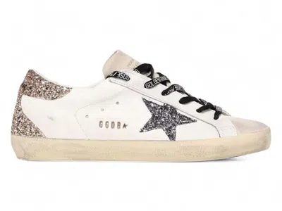 Pre-owned Golden Goose En Goose En Goose Superstar Glitter Ss25 (women's) Sneakers In White/gold/black